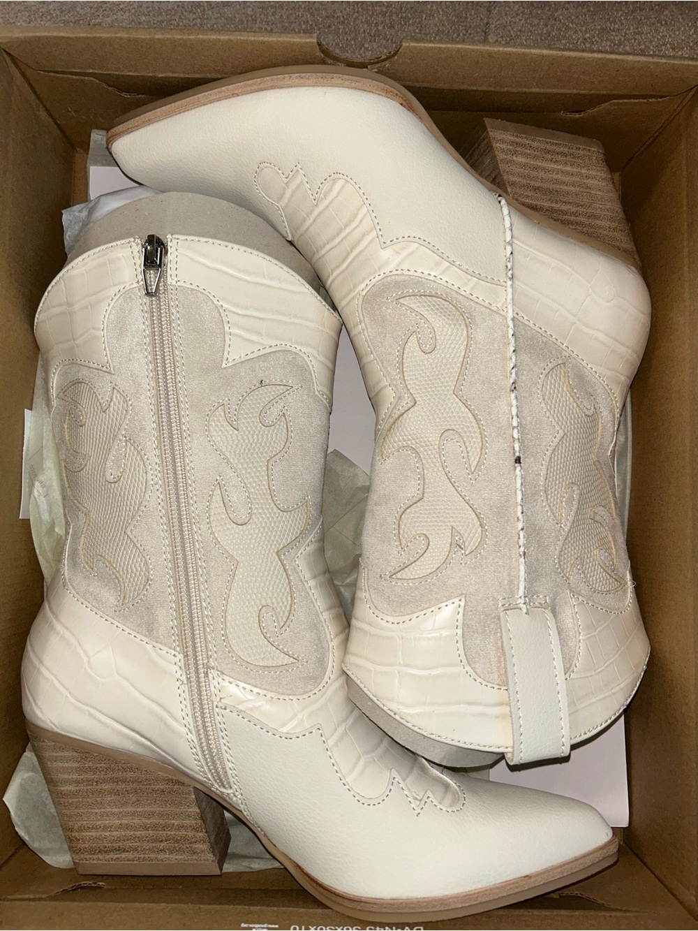 Dolce Vita Cream Western Boots